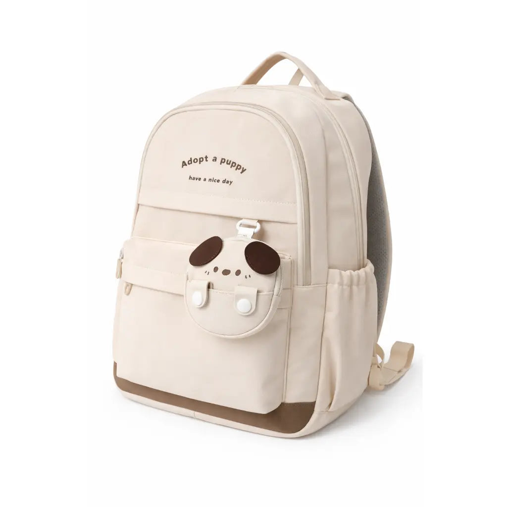 Mochila escolar semi-impermeable con monedero 3D de perro - 28 litros